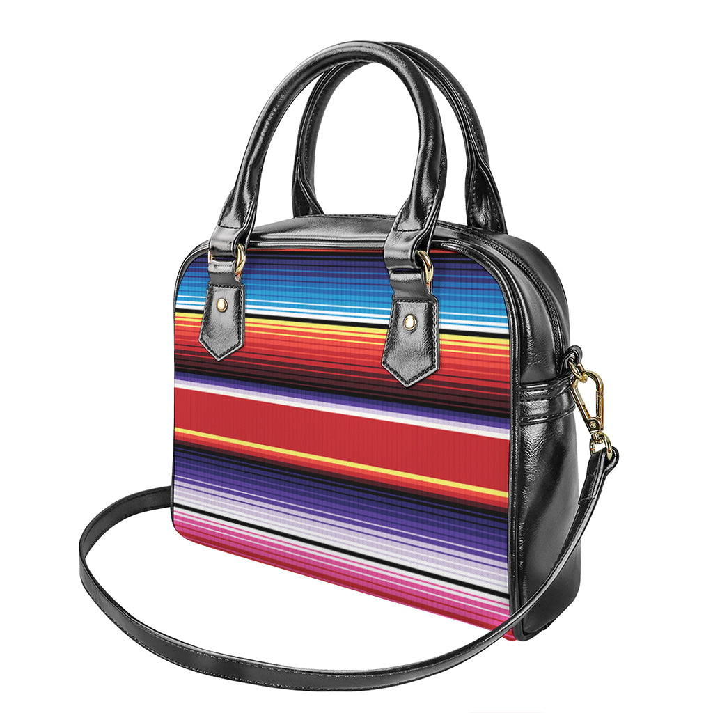 Tribal Serape Blanket Stripe Print Shoulder Handbag
