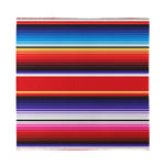 Tribal Serape Blanket Stripe Print Silk Bandana