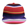 Tribal Serape Blanket Stripe Print Snapback Cap