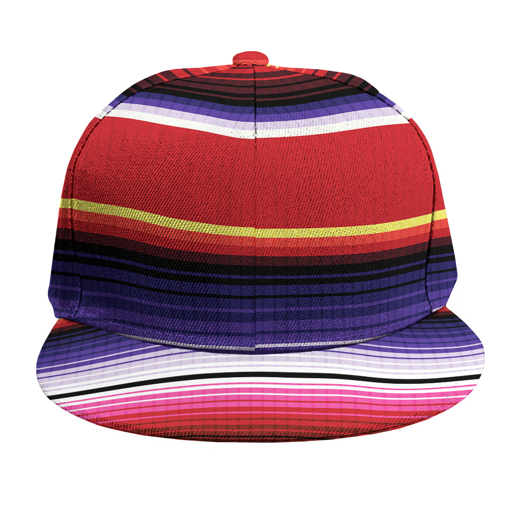 Tribal Serape Blanket Stripe Print Snapback Cap