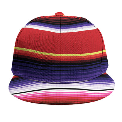 Tribal Serape Blanket Stripe Print Snapback Cap