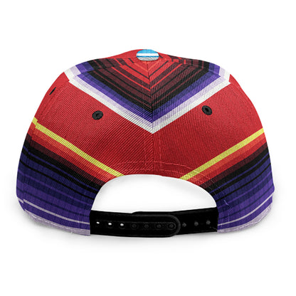 Tribal Serape Blanket Stripe Print Snapback Cap