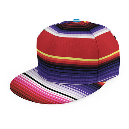 Tribal Serape Blanket Stripe Print Snapback Cap