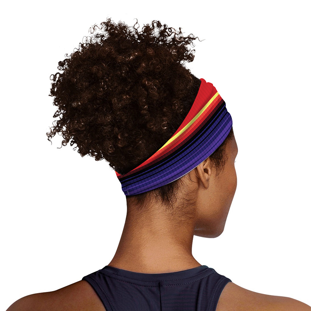 Tribal Serape Blanket Stripe Print Sports Headband