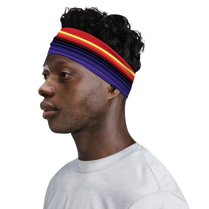 Tribal Serape Blanket Stripe Print Sports Headband