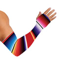 Tribal Serape Blanket Stripe Print Sun Protection Arm Sleeves