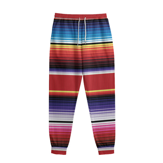 Tribal Serape Blanket Stripe Print Sweatpants