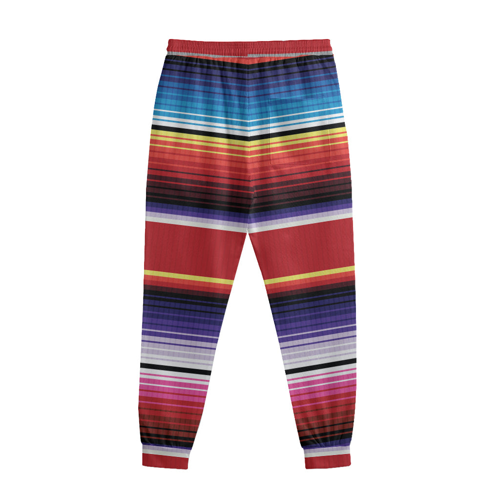 Tribal Serape Blanket Stripe Print Sweatpants