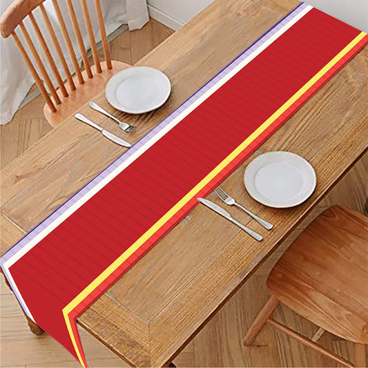 Tribal Serape Blanket Stripe Print Table Runner