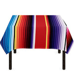 Tribal Serape Blanket Stripe Print Tablecloth