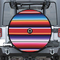 Tribal Serape Blanket Stripe Print Tire Cover With Camera Hole