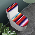 Tribal Serape Blanket Stripe Print Toilet Lid And Tank Cover Set
