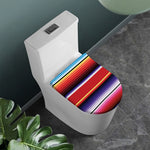 Tribal Serape Blanket Stripe Print Toilet Lid Cover