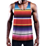 Tribal Serape Blanket Stripe Print Training Tank Top