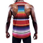 Tribal Serape Blanket Stripe Print Training Tank Top