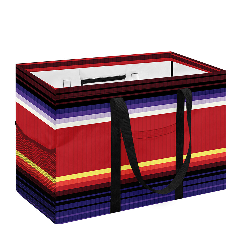 Tribal Serape Blanket Stripe Print Utility Tote Bag