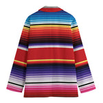 Tribal Serape Blanket Stripe Print Women's Blazer