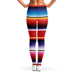Tribal Serape Blanket Stripe Print Women's Leggings