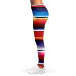 Tribal Serape Blanket Stripe Print Women's Leggings