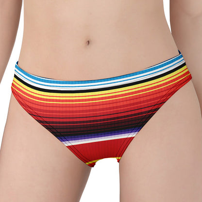 Tribal Serape Blanket Stripe Print Women's Panties