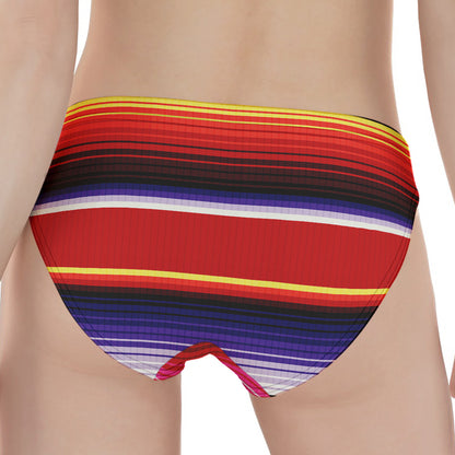 Tribal Serape Blanket Stripe Print Women's Panties