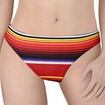 Tribal Serape Blanket Stripe Print Women's Thong