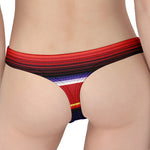 Tribal Serape Blanket Stripe Print Women's Thong