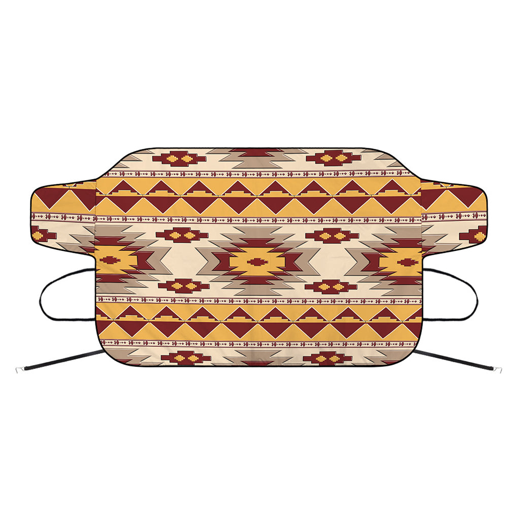 Tribal Southwestern Navajo Pattern Print Car Windshield Snow Cover