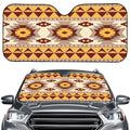 Tribal Southwestern Navajo Pattern Print Car Windshield Sun Shade