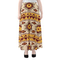 Tribal Southwestern Navajo Pattern Print Chiffon Maxi Skirt