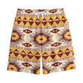 Tribal Southwestern Navajo Pattern Print Cotton Shorts