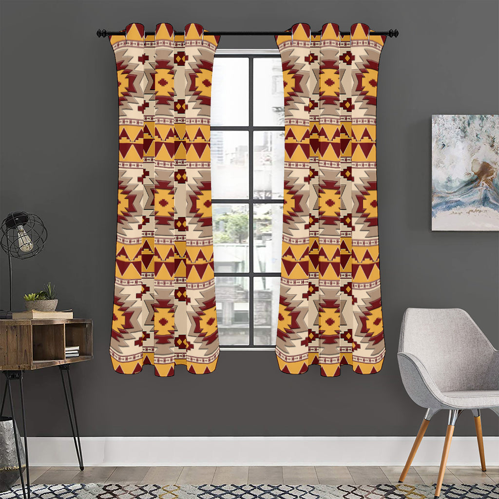 Tribal Southwestern Navajo Pattern Print Curtain