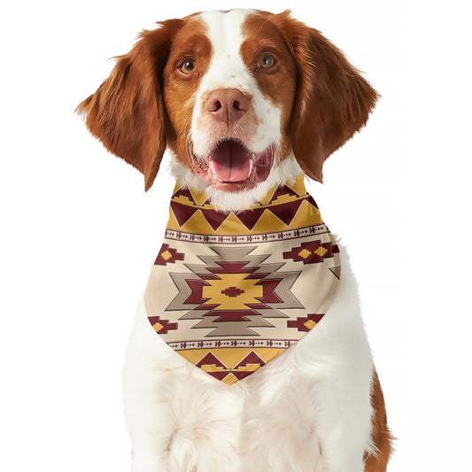 Tribal Southwestern Navajo Pattern Print Dog Bandana