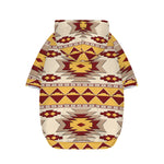 Tribal Southwestern Navajo Pattern Print Dog Zip Up Hoodie