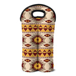 Tribal Southwestern Navajo Pattern Print Double Neoprene Wine Tote