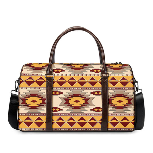 Tribal Southwestern Navajo Pattern Print Duffle Bag