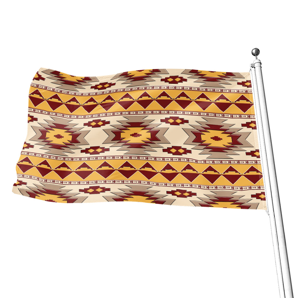 Tribal Southwestern Navajo Pattern Print Flag