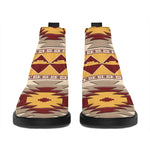 Tribal Southwestern Navajo Pattern Print Flat Ankle Boots