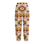 Tribal Southwestern Navajo Pattern Print Fleece Lined Knit Pants