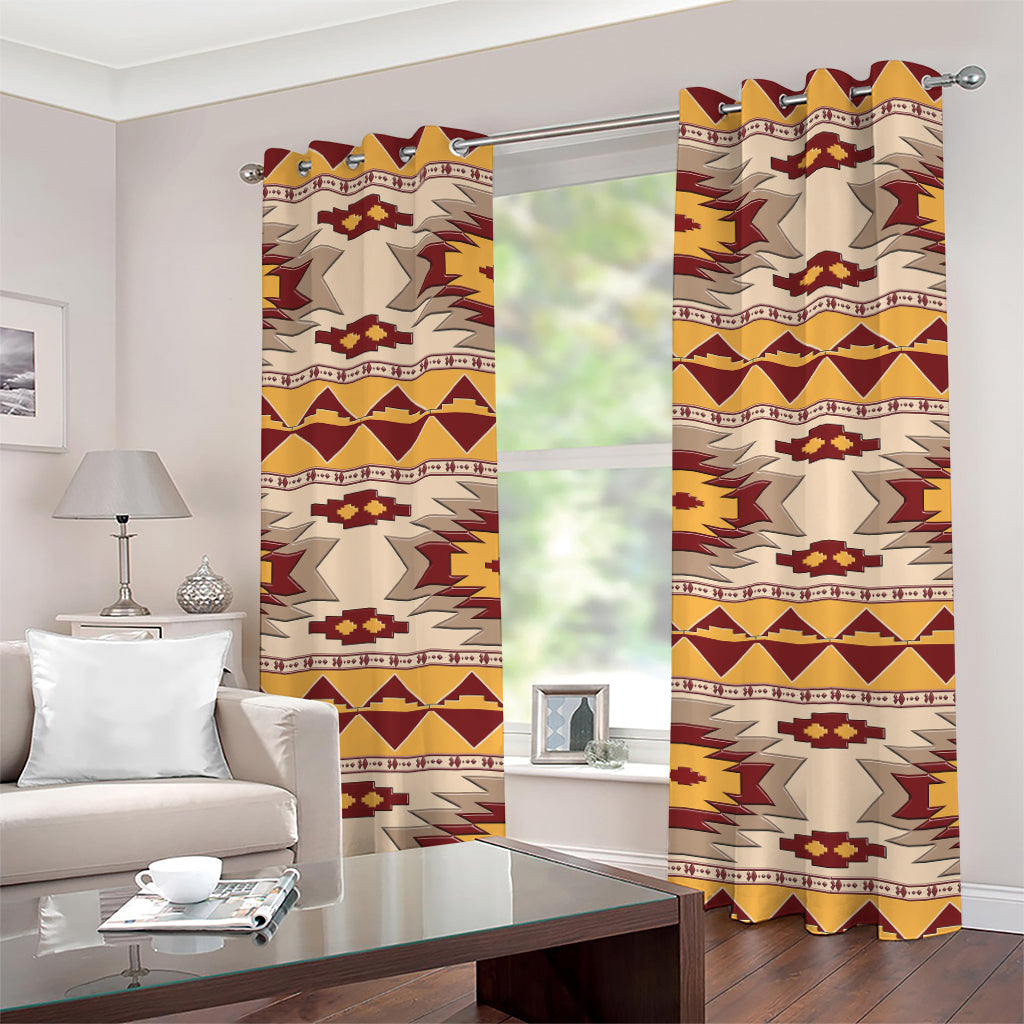 Tribal Southwestern Navajo Pattern Print Grommet Curtains