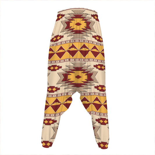 Tribal Southwestern Navajo Pattern Print Hammer Pants