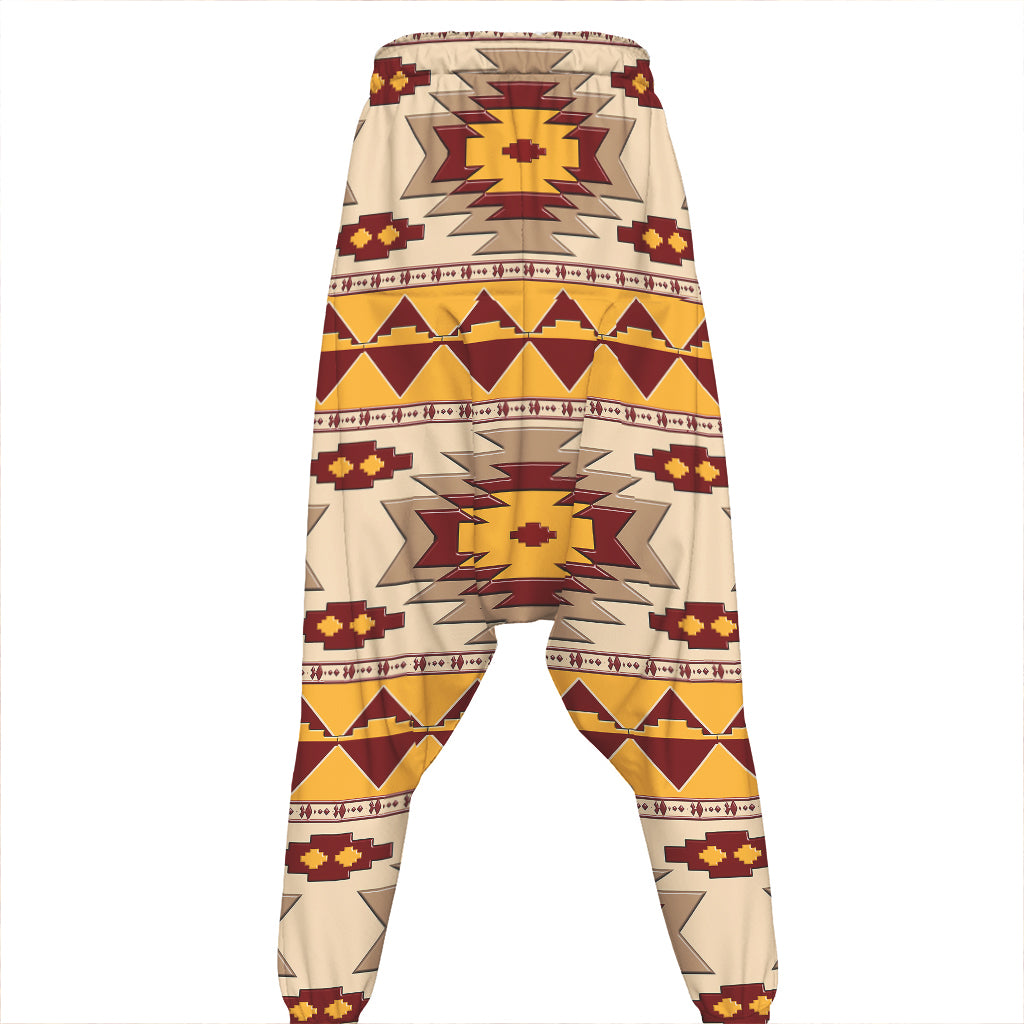 Tribal Southwestern Navajo Pattern Print Hammer Pants