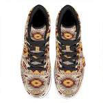 Tribal Southwestern Navajo Pattern Print High Top Leather Sneakers