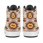 Tribal Southwestern Navajo Pattern Print High Top Leather Sneakers