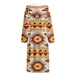 Tribal Southwestern Navajo Pattern Print Hooded Bathrobe