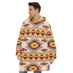 Tribal Southwestern Navajo Pattern Print Hoodie Blanket