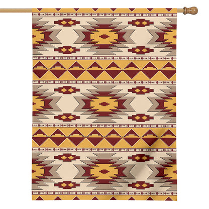 Tribal Southwestern Navajo Pattern Print House Flag