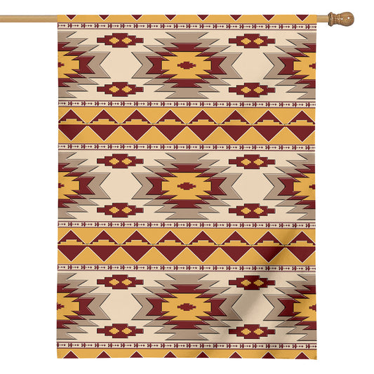 Tribal Southwestern Navajo Pattern Print House Flag