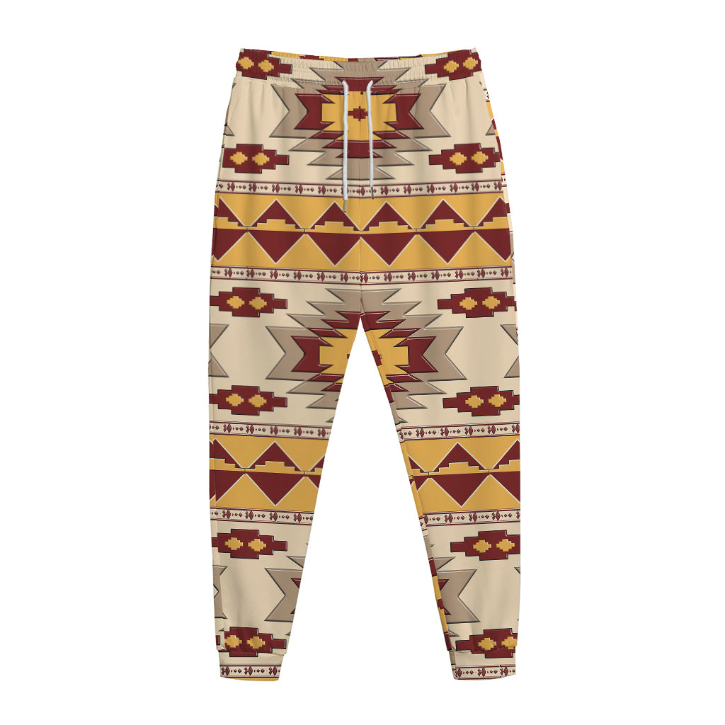 Tribal Southwestern Navajo Pattern Print Jogger Pants