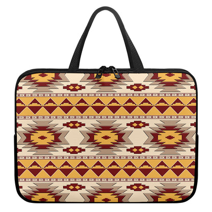 Tribal Southwestern Navajo Pattern Print Laptop Sleeve With Handle